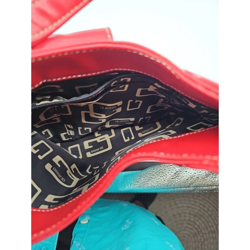 Guess red faux